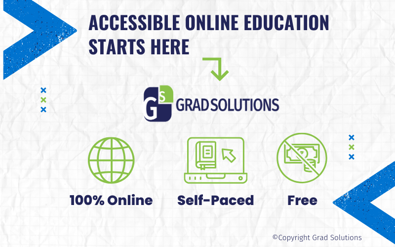 Infographic for Grad Solutions outlining our value propositions for online high school